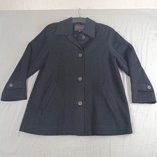 Vintage Pendleton Sz M 100 Wool Black Classic Peacoat Winter Coat US Union Made