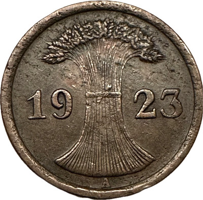 GERMANY 1923 - A 2 RENTENPFENNIG GERMAN WEIMAR COIN RL1776