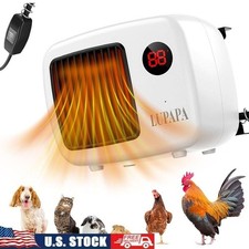 Pet House Heater Low Noise Adjustable Thermostat Wall Mounted Safe Dogs Cats New