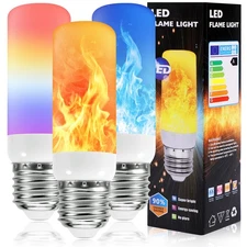 LED Flame Light Bulbs 3 Modes E12/E14/E27/B22 Base Bulb Flickering Light Bulbs