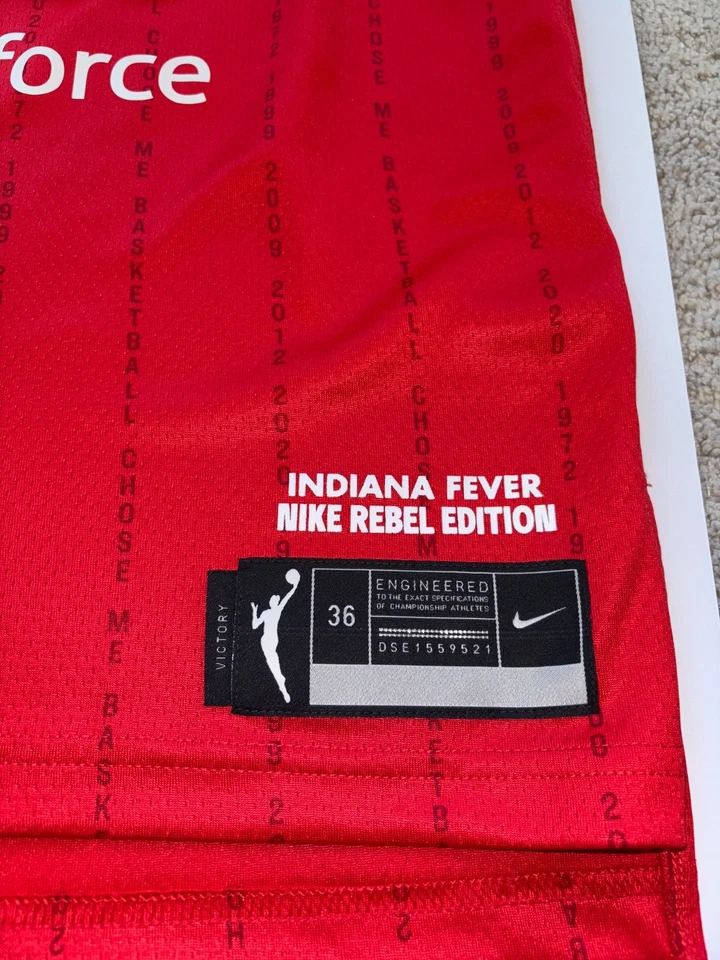 LEXIE HULL SIGNED INDIANA FEVER NIKE REBEL SWINGMAN JERSEY WNBA STANFORD BAS - Image 4 of 4