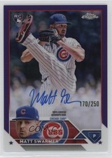 2023 Topps Chrome Rookie Purple Refractor 170/250 Matt Swarmer #RA-MS Auto 16el