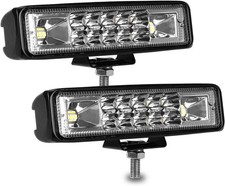 6 Inch LED Pods Light Bar Slim 60W 10000Lm 12V 24V Driving Fog Combo Flood Spot