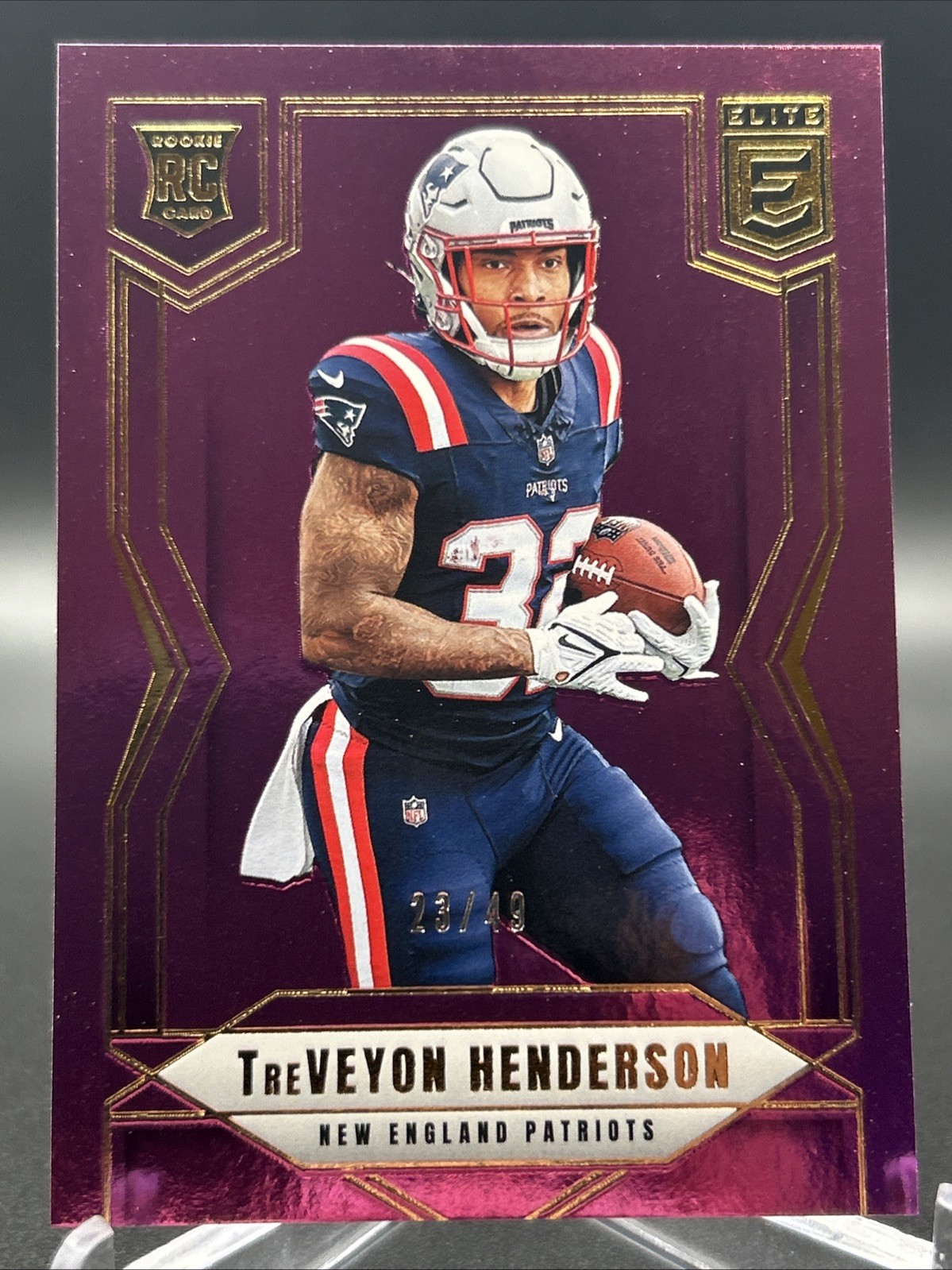 2025 Panini Donruss Elite Rookies Treveyon Henderson #152 Purple /49 RC