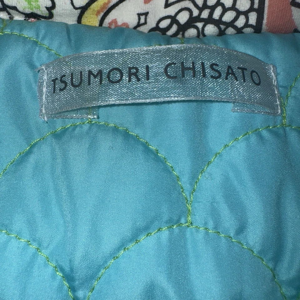 Куртка на пуговицах с капюшоном Tsumori Chisato цветная универсальная мультяшный принт дудл 33 дюйма - Изображение 4 из 4