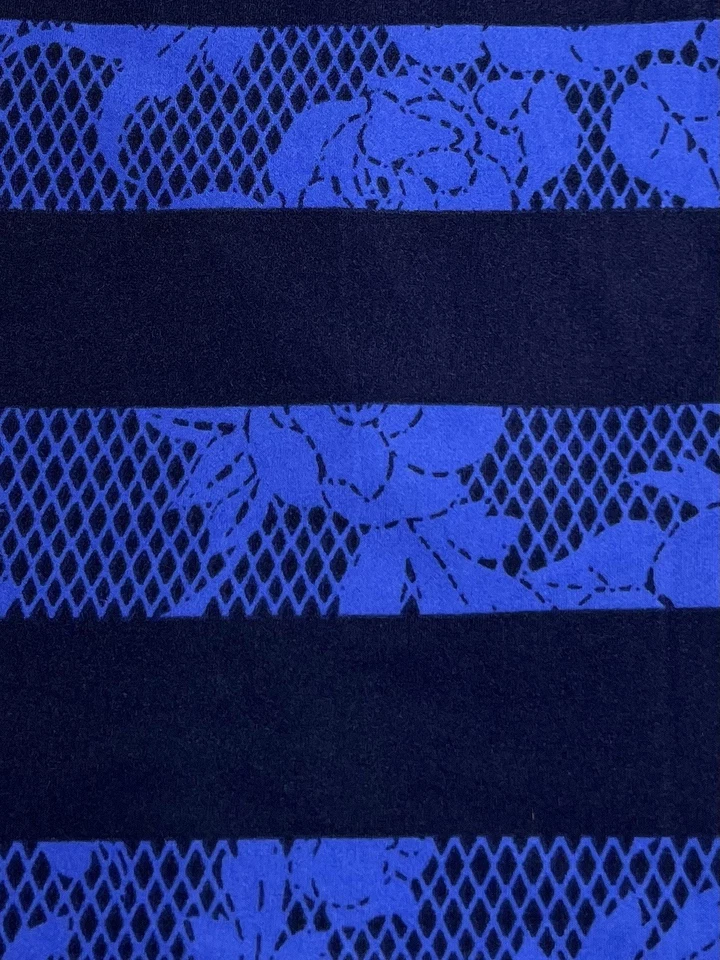 Leggings LuLaRoe TC Alto Curvilíneo Rayas AZUL Línea Malla ENCAJE ROSA Flor Envío RÁPIDO Foto 2 de 4