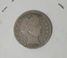 1916 d Barber 90% Silver Quarter Good Circulated Cond. US Coin 25c