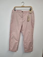 Marks And Spencer Women Dusted Pink Cotton Stretch Chinos 16 Short New With Tags