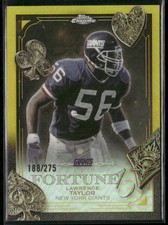 2025 Topps Chrome #F15-32 Lawrence Taylor Fortune 15 Yellow Refractor #/275