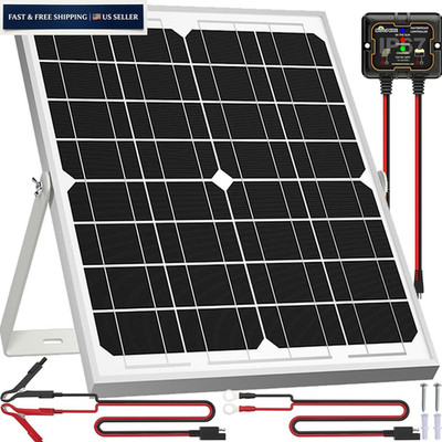 SOLPERK Solar Panel Kit 20W 12V, Waterproof Battery MPPT