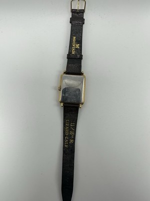 Jaz Paris N5CQ63 Triple Date Tank Watch New Battery 30MM 7.75\