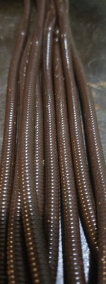16'' Spaghetti Worm 5 pk Dirty Oil Bass Walleye  - Similar to G Crazy