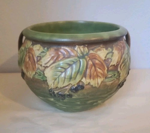 Roseville Blackberry Jardiniere Plant Pot #623-7" EUC 6" x 8" Gorgeous Color