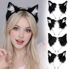 Cat Ear Cosplay Headband Plush Anime Hair Band Christmas Party Accessories