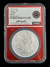 2023 $1 Fiji 1oz Silver 1878-CC Morgan Dollar NGC MS70 David Ryder Signed