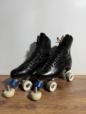 VTG Riedell Red Wing Roller Skates Black 220 sz 10 No Scrapes Or Scratches.