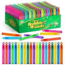 300 Mini Bubble Wands - Party Favors for Kids, Birthday, Halloween, Weddings, Ou