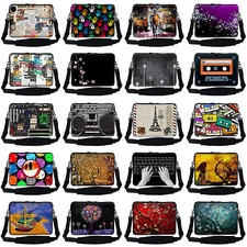 Colorful Design Laptop Notebook Sleeve w Hidden Handle & Shoulder Strap Fit 17" 