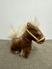 Vintage Russ Berrie Mini Tan Brown Pony Horse Stuffed Animal Plush