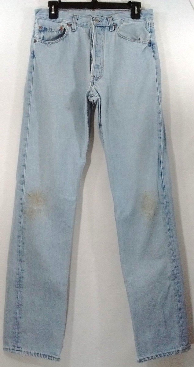 Vintage Levis Jeans 501 Mens W32 L34 Made in USA Button Fly  