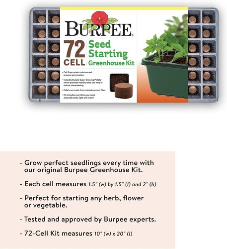 Greenhouse Indoor Starting Herbs Flowers and Vegetables Dome Seed Starter Tray - Picture 4 of 7