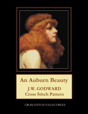 An Auburn Beauty: J W  Godward Cross Stitch Pattern