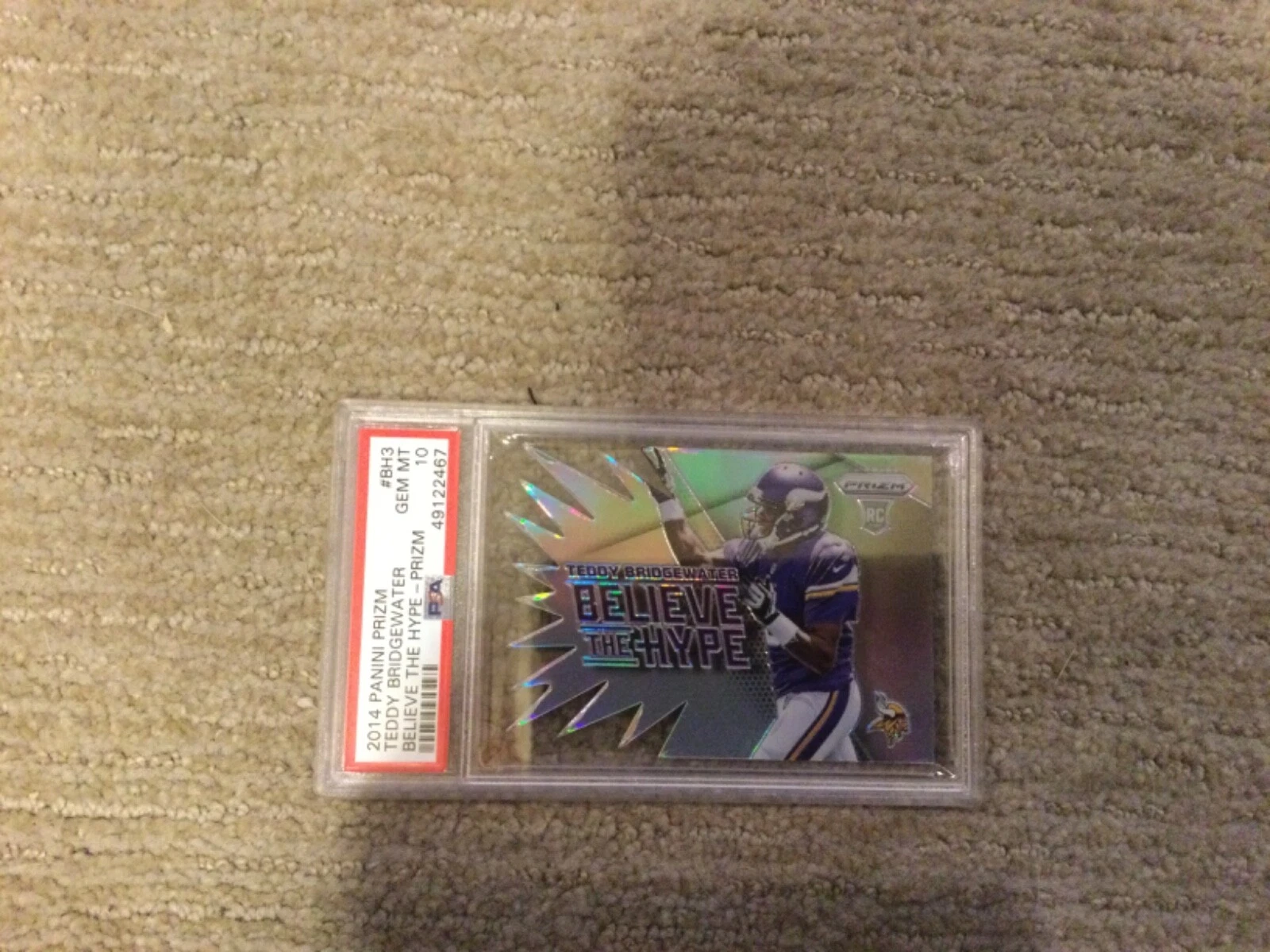 Teddy Bridgewater Panini Prizm Believe the Hype #BH3 Base