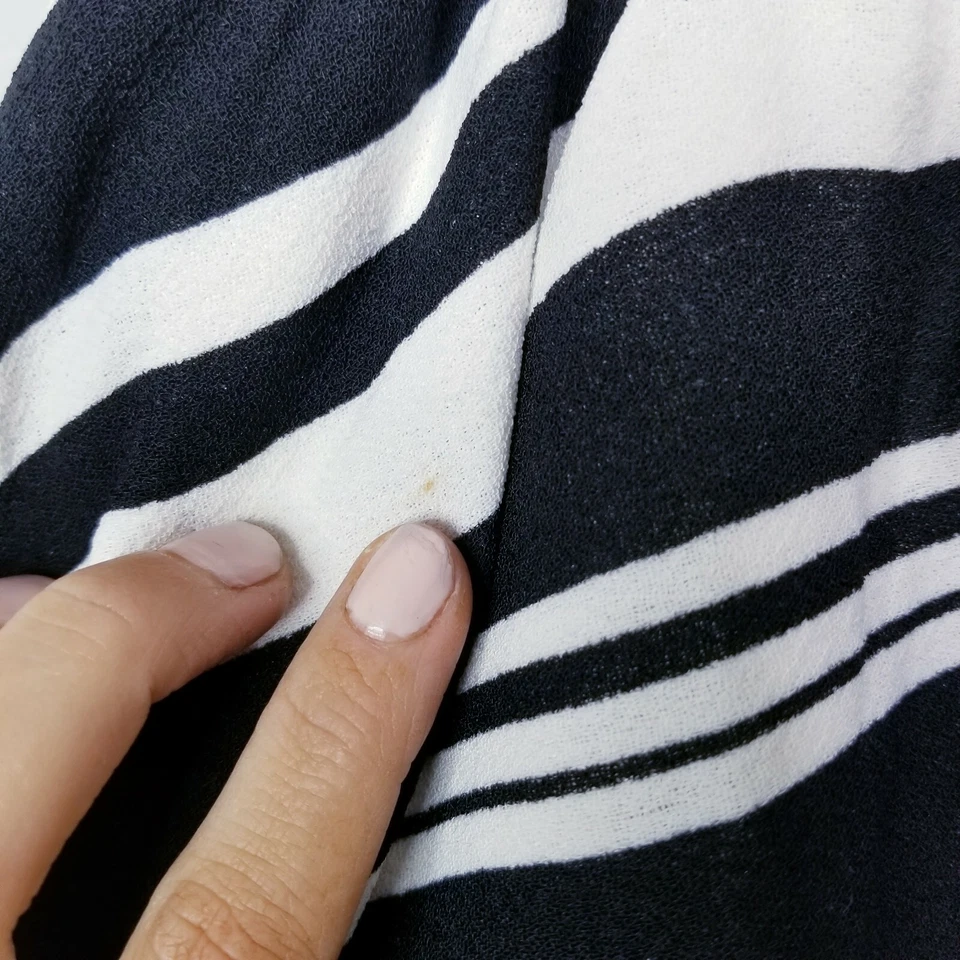 Francesca's ANNABELLA Skirt Size Small black & White Stripes Mini circle skirt - Image 2 of 4