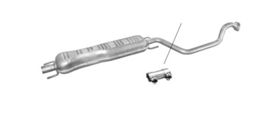 POLMO Center Muffler Exhaust for Opel Zafira A F75 1,6 1,8 2,2 16V