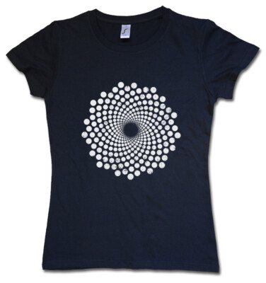 SPIRAL DOTS DAMEN T-SHIRT Hypno Labyrinth Mystic Hypnotic Esoterik Circle