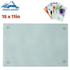12pcs 15" x 11" Sublimation Blank Tempered Glass Cutting Board Glossy Coating US