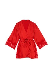 Victoria's Secret Dream Satin  Lace Trim robe Red XL/XXL