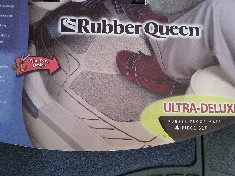 Juego de alfombrillas de goma delanteras traseras diseño Trim-to-Fit GRIS goma reina Foto 3 de 4