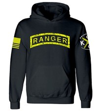 Ranger Tab Hooded Sweatshirt Distressed I US Army Ranger I Veteran I Military