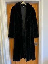 Vintage Hamlets Black Luxurious Maxi/midaxi Coat (uk 10 But Fits More Sizes)