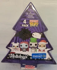 Funko Pocket Pop Holiday Nightmare Before Christmas 4 Pack Walmart Exclusive New