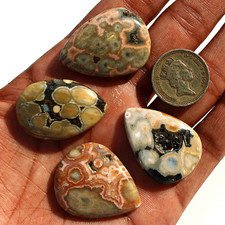 4 piezas cristales curativos druzy lágrima de jaspe océano vena natural octav...