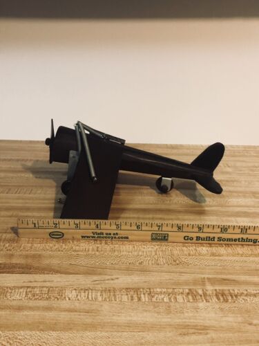 hanging Dark Brown wooden airplane Decoration. - Picture 1 of 12