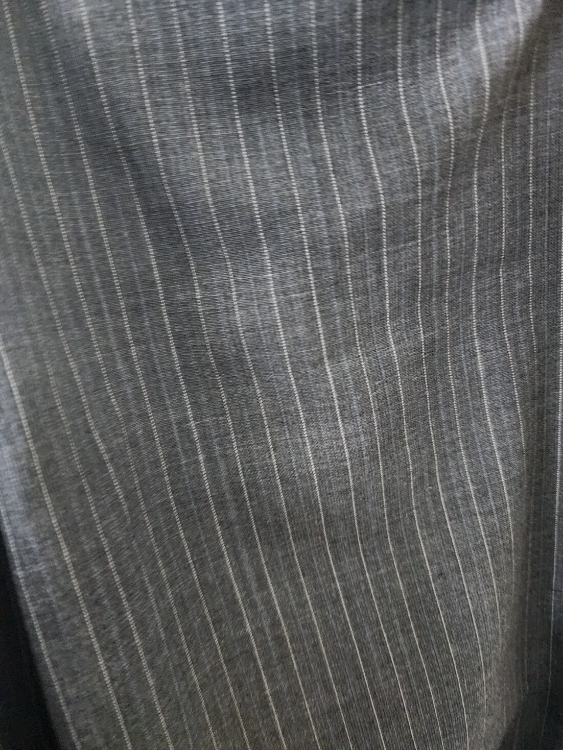 Structure Men's Gray Polyester Wool Blend Striped… - image 3