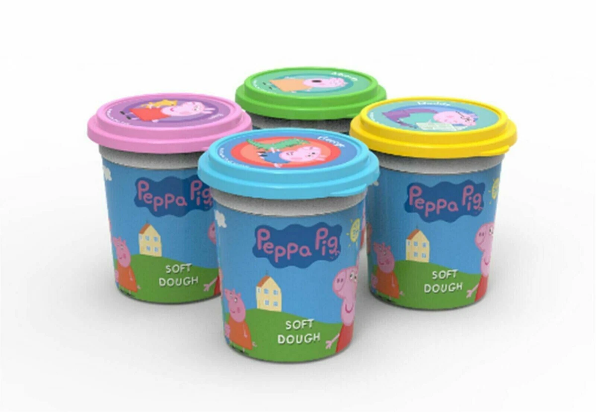 PEPPA PIG 4 TUBS PLAY DOUGH PACK/ SET - PEPPA PIG PLAY-DOH SET