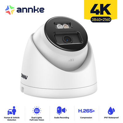 ANNKE 4K 8MP Audio POE IP Security Camera Human Detection Full Color Night 4MM