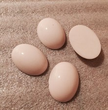 AL609 30x22mm light pink oval high dome glass cabochons, unfoiled FB 4 