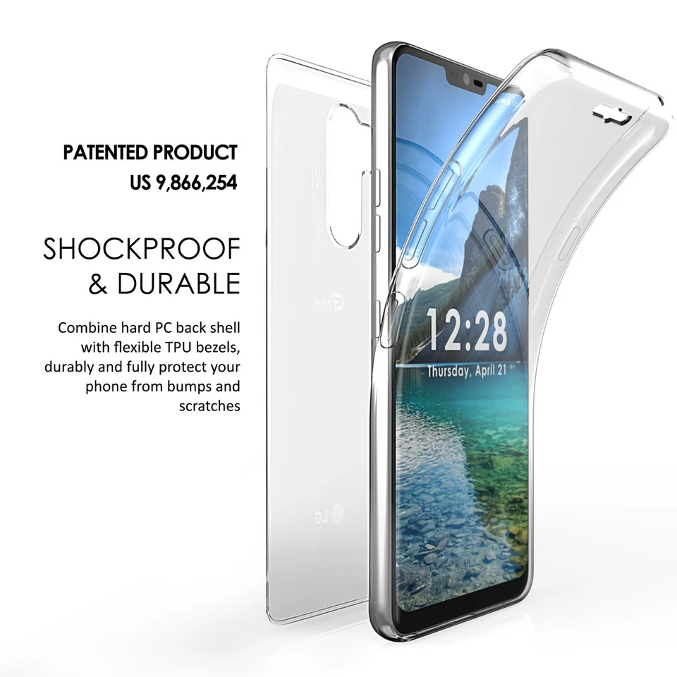 Funda híbrida de cuerpo completo a prueba de golpes cubierta de perfil delgado para LG G7 ThinQ G7+ G710 Foto 2 de 4