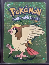 Vintage Rare 2000 Vending Machine Sticker Pidgeot #18 Prism Holo Pokemon Card