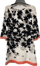 ELIZA J~Woman’s Multicolor Floral Print Sheath 3/4 sleeve Dress Zip Up Sz 8