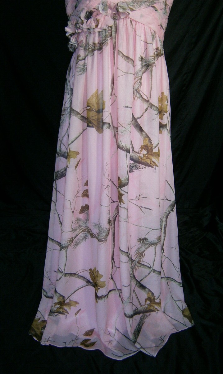 Carrafina 16 Camouflage Realtree Camo Pink Formal Dress Tulle Lining  Flowers New | eBay
