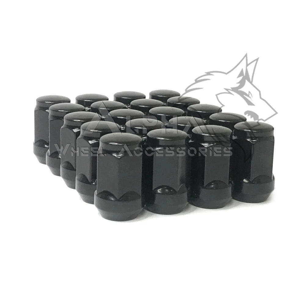 20 tuercas de bellota abultadas negras 1/2"-20 para Jeep CJ3, CJ5, CJ5A, CJ6, CJ6A, CJ7 Foto 2 de 4