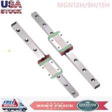 MGN9H MGN12H MGN15H Linear Sliding Guide Rail with Block150- 600mm CNC 3D Printe