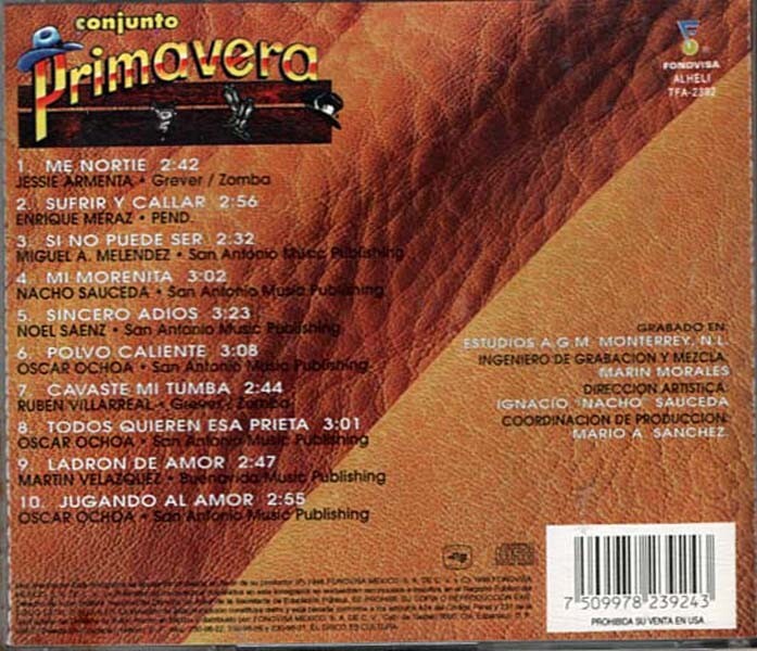 Me Nortie ~ Conjunto Primavera ~ Latin ~ CD ~ Good | eBay