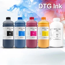 5X1000ML DTG Textile Ink for Epson SC F2000 F2100 Direct To Garment Printer